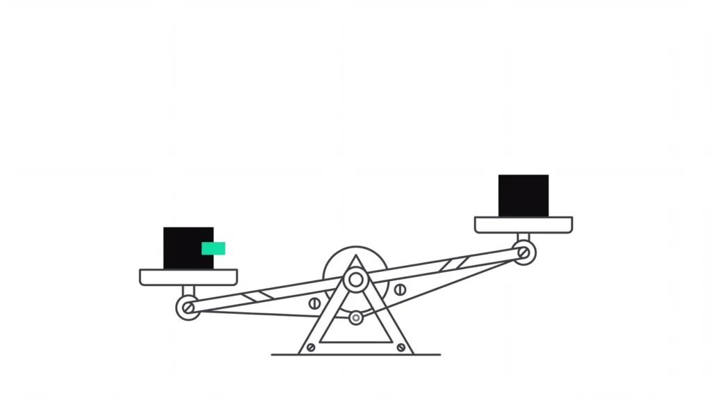 Balance scale illustration — Bellwether editorial impartiality icon